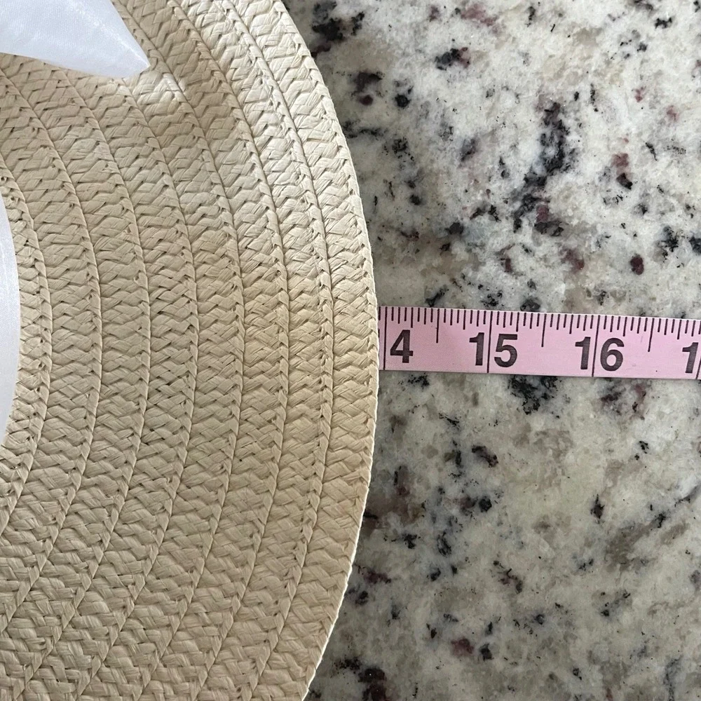 Womens Straw Sun Hat Wide Brim Bow Accent Beach Vacation UPF Protection